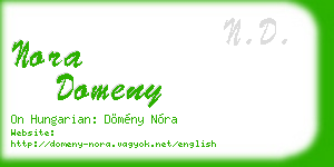 nora domeny business card